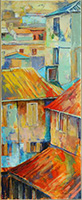 Michele CARER - peintre - toile - Fenêtre sur cour