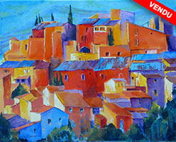 Michele CARER - peintre - toile - Roussillon inspiration