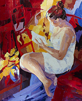 Michele CARER - peintre - toile - Le Roman - 61 x 50cm