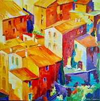 Michele CARER - peintre - toile - Sunny Terraces