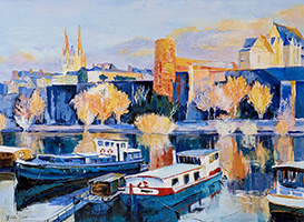 Michele CARER - peintre - toile - la Cale de la Savatte