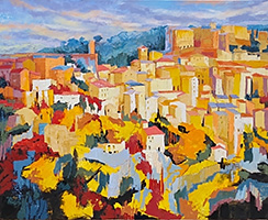 Michele CARER - peintre - toile - Toscane