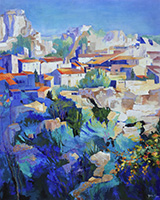 Michele CARER - peintre - toile - When the mineral and the plant become one